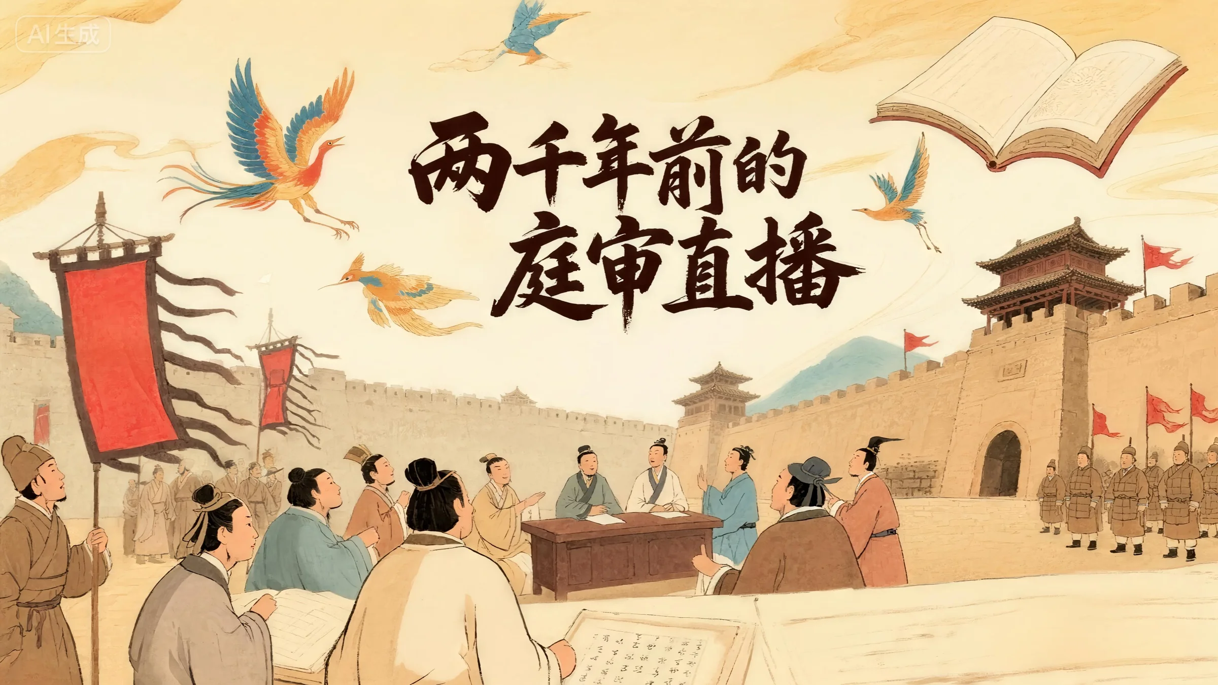 e法耀陇原|长图 两千年前的“庭审直播”永不褪色的“司法公正”